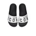 DSQUARED2 CIABATTA UNISEX IN PVC WHITE CON MAXI LOGO LETTERING BLACK 