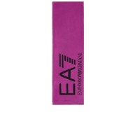 EA7 EMPORIO ARMANI SCIARPA UNISEX PURPLE CON MAXI LOGO LETTERING BLACK