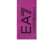 EA7 EMPORIO ARMANI SCIARPA UNISEX PURPLE CON MAXI LOGO LETTERING BLACK