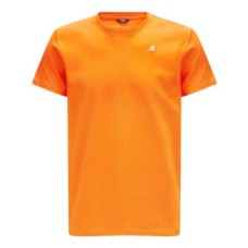 K-Way T-shirt arancione in jersey di cotone a manica corta 