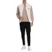 EMPORIO ARMANI PIUMINO FULL ZIP SMANICATO IN NYLON TRAPUNTATO WHITE CON PATCH BLACK LOGO AQUILA