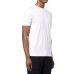 EMPORIO ARMANI T-SHIRT WHITE REGULAR FIT IN LYOCELL A MANICA CORTA CON LOGO EAGLE AL FONDO