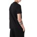 EMPORIO ARMANI T-SHIRT A MANICA CORTA BLACK IN JERSEY PIMA CON STAMPA LOGO LETTERING WHITE