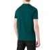 Emporio Armani T-Shirt Verde a manica corta in jersey Pima con logo lettering stampato