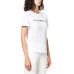 EMPORIO ARMANI T-SHIRT IN JERSEY ORGANICO ASV A MANICA CORTA WHITE CON STAMPA LOGO LETTERING