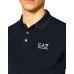 EA7 Emporio Armani polo a maniche lunghe blu da Uomo 