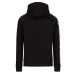 EA7 EMPORIO ARMANI FELPA CON CAPPUCCIO BLACK IN MISTO COTONE CON LOGO LETTERING WHITE 