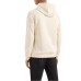 EA7 EMPORIO ARMANI FELPA CON CAPPUCCIO BEIGE IN MISTO COTONE CON LOGO LETTERING BLACK