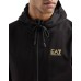 EA7 EMPORIO ARMANI FELPA FULL ZIP CON CAPPUCCIO IN COTONE BLACK 