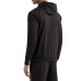 EA7 EMPORIO ARMANI FELPA FULL ZIP CON CAPPUCCIO IN COTONE BLACK 