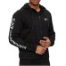 EA7 EMPORIO ARMANI FELPA FULL ZIP CON CAPPUCCIO IN COTONE BLACK