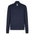 EA7 EMPORIO ARMANI FELPA FULL ZIP IN COTONE BLUE CON LOGO LETTERING WHITE	