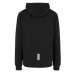 EA7 EMPORIO ARMANI FELPA CON CAPPUCCIO IN COTONE BLACK CON LOGO LETTERING	