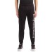 EA7 EMPORIO ARMANI PANTALONE JOGGER IN COTONE BLACK CON MAXI LOGO LETTERING WHITE