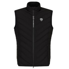 Ea7 Emporio Armani gilet nero da Uomo con logo nella parte anteriore 