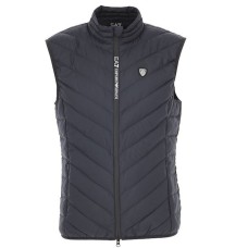 EA7 Emporio Armani Gilet da uomo blu con logo 