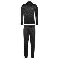 EA7 EMPORIO ARMANI TUTA COMPLETA IN TESSUTO TECNICO RICICLATO BLACK E GOLD	