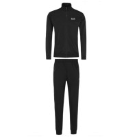 EA7 EMPORIO ARMANI TUTA COMPLETA IN TESSUTO TECNICO RICICLATO BLACK E WHITE