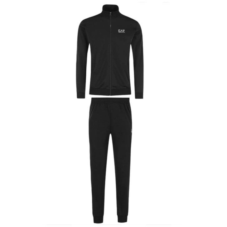 EA7 EMPORIO ARMANI TUTA COMPLETA IN TESSUTO TECNICO RICICLATO BLACK E WHITE