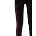 EA7 Emporio Armani leggings nero con logo fucsia da Donna 