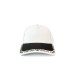 Emporio Armani Cappello Baseball Bianco da Uomo con visiera logo lettering e inserto nero in Saffiano