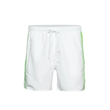 Ea7 Emporio Armani boxer da mare bianco con bande laterali 