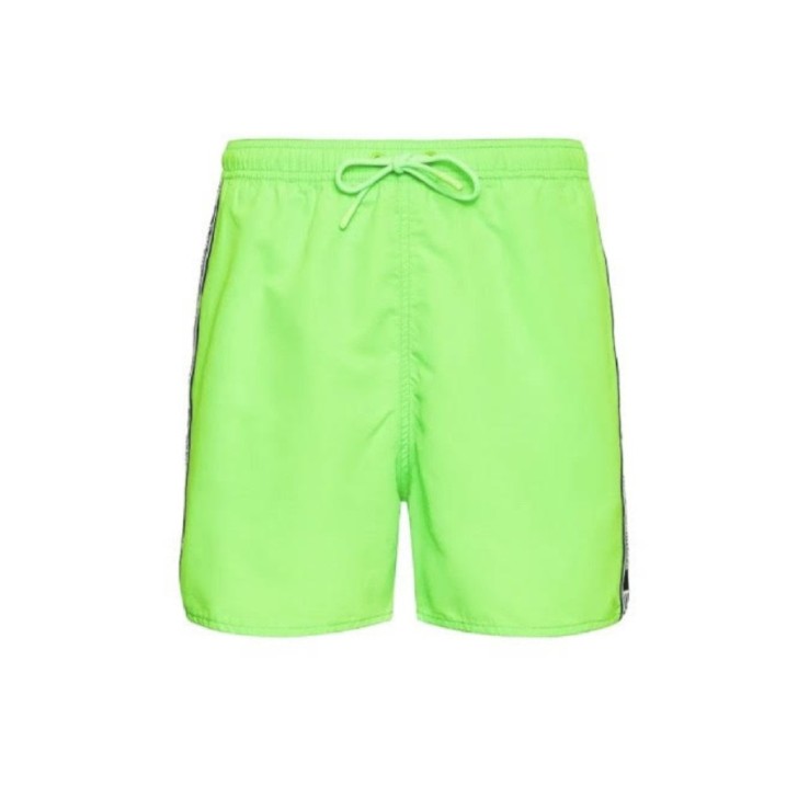 EA7 Emporio Armani Boxer da Mare Verde Fluo con logo lettering