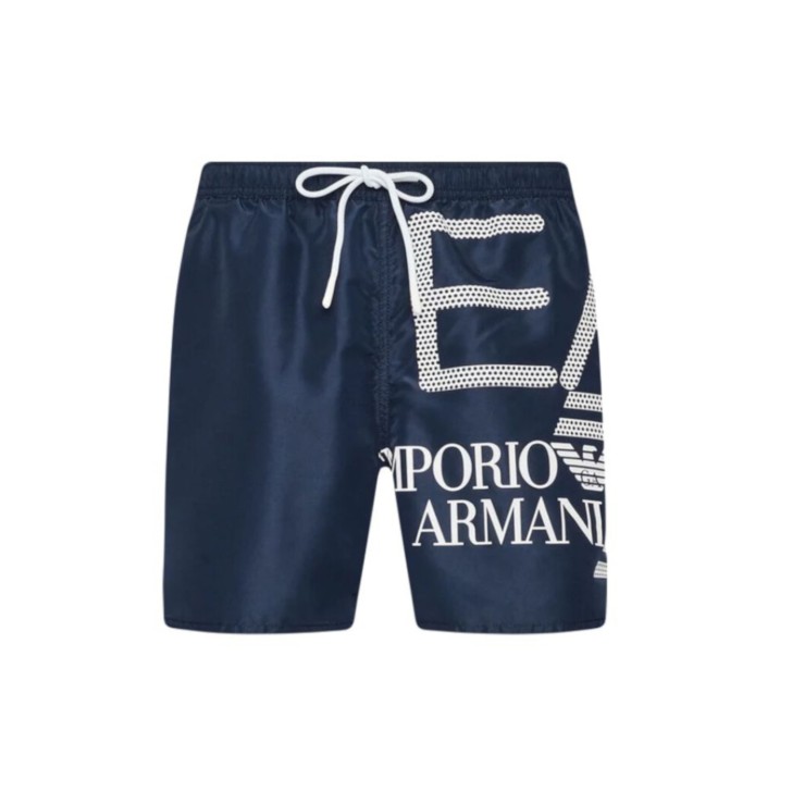 Ea7 Emporio Armani boxer da Uomo blu con logo nella parte anteriore 