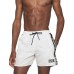 Ea7 Emporio Armani boxer da mare bianco con bande logate