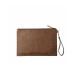 BORBONESE POCHETTE PIATTA CON STAMPA OP NATURAL IN PELLE