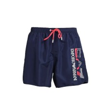 Ea7 Emporio Armani boxer da mare blu con inserti rossi 