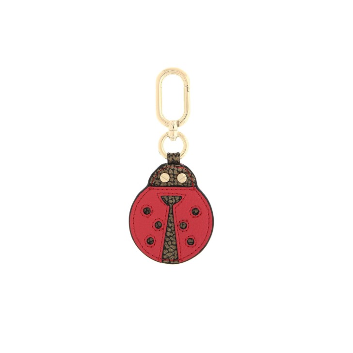 BORBONESE PORTA CHIAVI A FORMA DI COCCINELLA CON STAMPA OP NATURAL/CORAL RED 