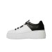 VALENTINO SNEAKER IN LEATHER WHITE/BLACK DA DONNA