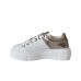 VALENTINO SNEAKER IN LEATHER WHITE/GUNMETAL DA DONNA