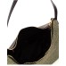 BORBONESE BORSA HOBO MEDIUM CON STAMPA OP NATURAL/BLACK IN NYLON 