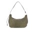 BORBONESE BORSA HOBO MEDIUM CON STAMPA OP NATURAL/BLACK IN NYLON 