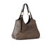 BORBONESE BORSA SHOPPING A SPALLA CON STAMPA OP NATURAL/BLACK IN NYLON DA DONNA 