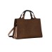 BORBONESE BORSA BAULETTO CON STAMPA OP NATURAL/BLACK IN PELLE 