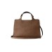 BORBONESE BORSA BAULETTO CON STAMPA OP NATURAL/BLACK IN PELLE 