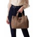 BORBONESE BORSA SHOPPING A MANO CON STAMPA OP NATURAL/BLACK IN PELLE DA DONNA 