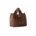 BORBONESE BORSA SHOPPING A MANO CON STAMPA OP NATURAL/BLACK IN PELLE DA DONNA 