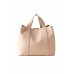 BORBONESE BORSA SHOPPING A MANO BEIGE IN PELLE DA DONNA 