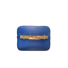 Borbonese Borsa a tracolla OUT OFF OFFICIE SMALL in pelle blu