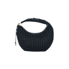 BORBONESE BORSA HOBO A SPALLA NERA/OP NATURAL DA DONNA