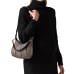 BORBONESE BORSA HOBO A SPALLA CON STAMPA OP NATURAL/BLACK IN NYLON 