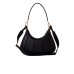 BORBONESE BORSA HOBO A SPALLA NERA IN NYLON 