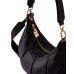 BORBONESE BORSA HOBO A SPALLA NERA IN NYLON 