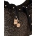 BORBONESE BORSA HOBO MINI A SPALLA CON STAMPA OP NATURAL/BLACK IN NYLON 