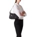 BORBONESE BORSA HOBO MINI A SPALLA NERA IN NYLON 