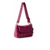 BORBONESE BORSA CROSS OVER A SPALLA FUCSIA/OP NATURAL IN NYLON DA DONNA 